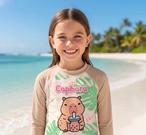 Remera con protección solar UV Capibara - comprar online