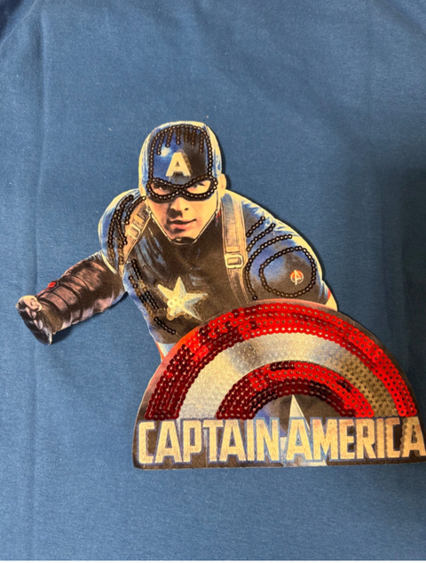 Remera Capitán América cuerpo entero con luces