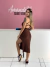 Vestido Midi marrom - ribana na internet