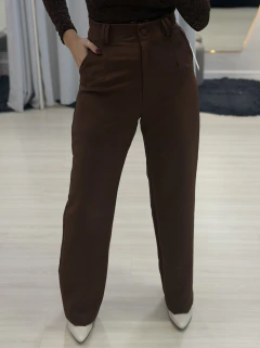 Calça Pantalona Amanda MARROM - Alfaiataria
