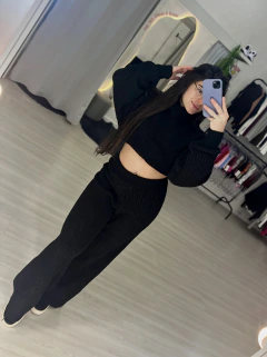 Conjunto Tricô Mousse PRETO na internet