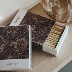 Caixa com 120 fósforos extra longos - Paisley - comprar online