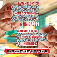 KIT Etiquetas Escolar Estampas 40 unidades + Brinde - comprar online