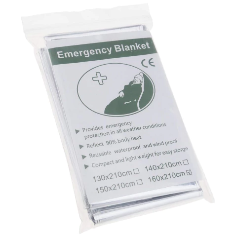 Manta Aluminizada Térmica Emergencia De 160x210cm Modelo "SP61909" - comprar online