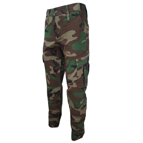 Pantalón De Ripstop Táctico Cargo Inclinado Camuflado Woodland-selva "Algodón/Poliéster" - comprar online