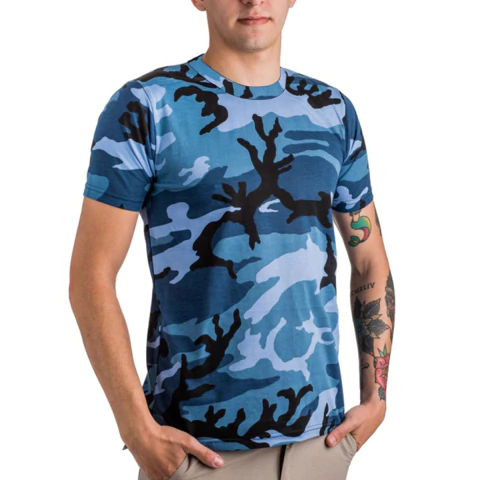 Remera Camuflado Urbano Urbano Azul / Manga Corta Servicio Penitenciario Bonaerense (SPB) - comprar online