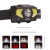 Linterna Táctica Minero Cabeza Con Sensor De Movimiento Recargable a USB Con Led Blanco/ Rojo 3w Modelo "4394-201" - La Ardilla
