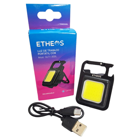 Linterna De Trabajo Etheos GLTI-300L Multiusos Recargable Usb y Con Iman