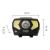 Linterna Táctica Minero Cabeza Con Sensor De Movimiento Recargable a USB Con Led Blanco/ Rojo 3w Modelo "4394-201"