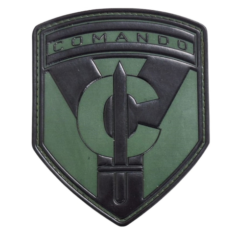 Escudo Parche De Pvc Goma Comando Fuerzas Especiales Grande Con Abrojo