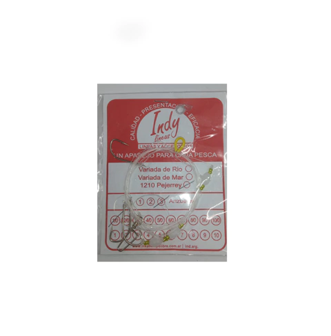 Linea Indy pejerrey 3 anzuelos 2/0 unico