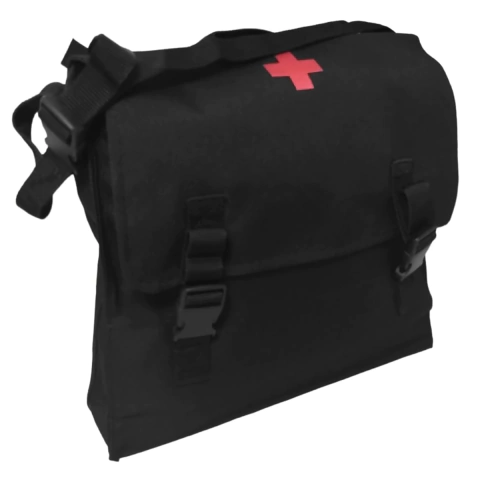 Bolso Morral Cuadrado Con Cruz Roja Y Una Divisiones