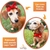 Fantasia De Natal Pet Com Gorro de Rena E Laço Regulável