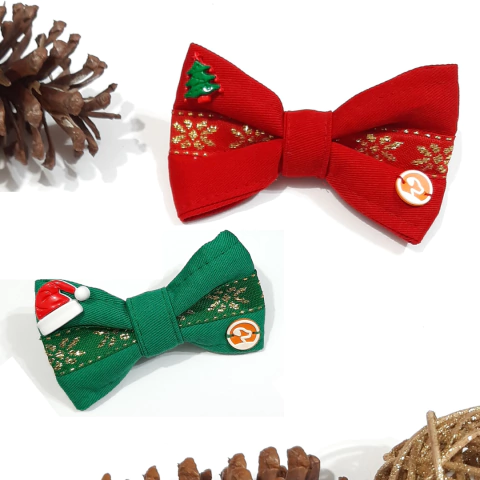 Laço Pet Tiara ou Gravata com Regulagem Natal
