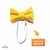 Laço Pet Tiara Ou Gravata Com Regulagem Amarelo