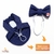 Kit Boné Pet com Laço Tiara ou Gravata Azul Marinho