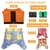 Kit 6 Peças Macacão Pet Estampado Roupas para Cachorro