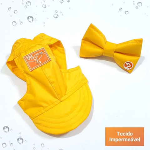 Kit Boné Pet com Laço A Prova D'agua Impermeável