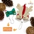 Fantasia De Natal Pet Com Gorro de Rena E Laço Regulável