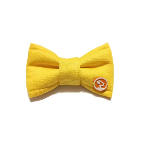 Laço Pet Tiara Ou Gravata Com Regulagem Amarelo