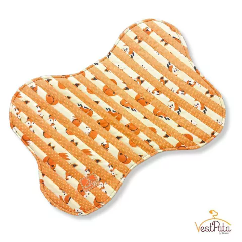 Tapete de Alimentação Pet Jogo Americano Para Cachorro Estampa Raposa