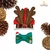 Fantasia De Natal Pet Com Gorro de Rena E Laço Regulável