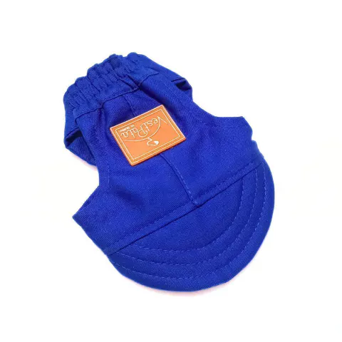 Boné Pet Para Cachorro E Gato Com Regulagem Azul Royal