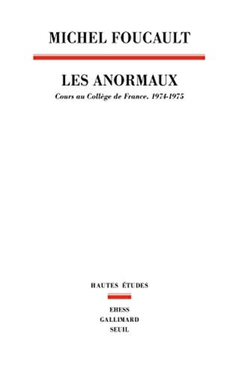 ANORMAUX, LES. COURS AU COLLEGE DE FR.74/75