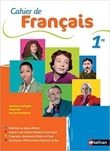 CAHIER DE FRANCAIS 1ERE - ELEVE 2017