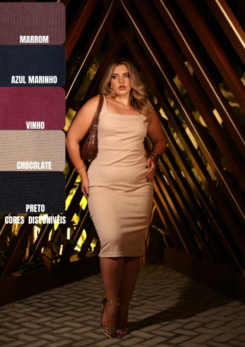 Vestido Canelado Plus Size REF 239 - comprar online