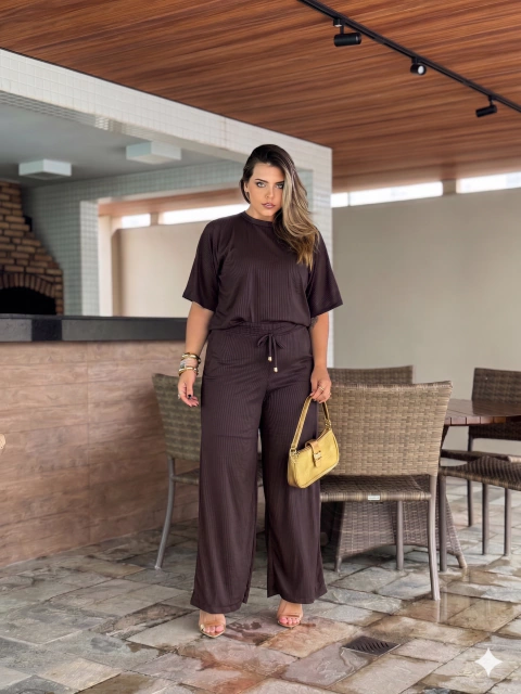 Conjunto Canelado Plus Size FORRADO REF 290 - loja online
