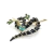 Broche cobra olho verde