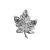 Broche folha prateada strass - comprar online