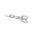 Broche tesoura prateada - comprar online