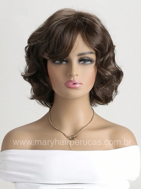 Wig Zelia Fibra Premium ondulado curto