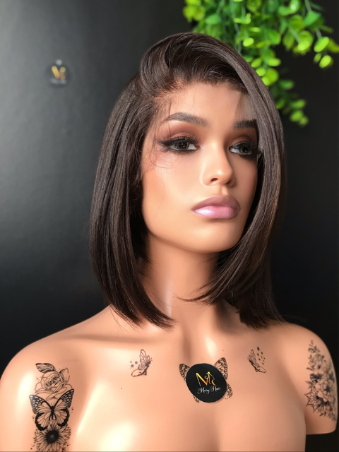 Lace Front Maya Fibra Premium Liso 30cm - comprar online