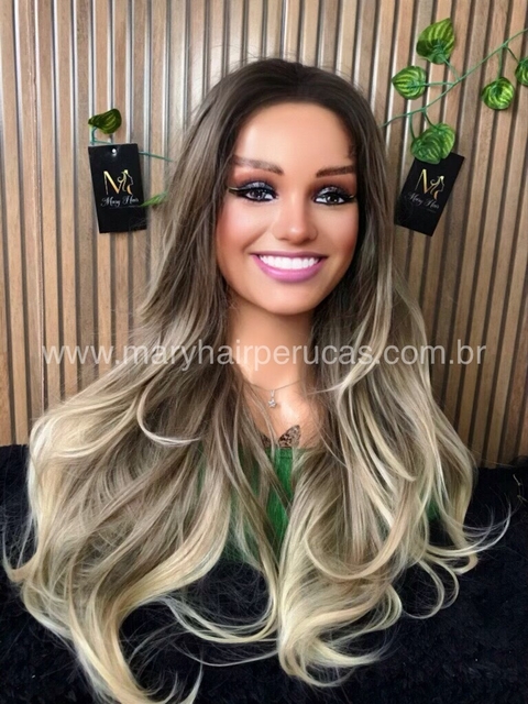 Lace Front Andréa Fibra Premium Liso 65cm