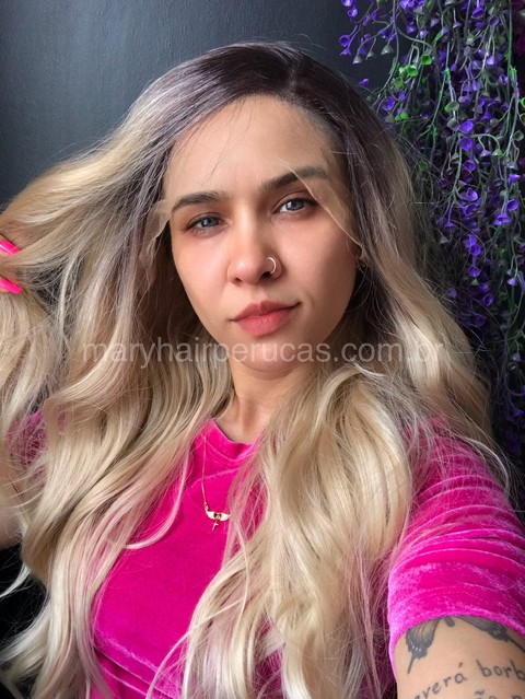 Lace Front Iza Fibra Premium Ondulada 70cm