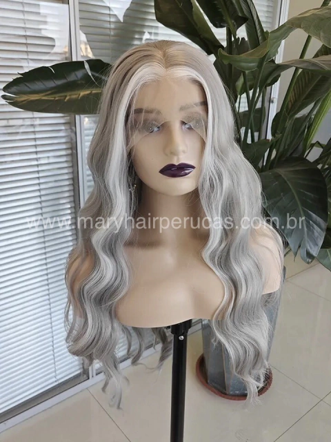 Lace Front Maxy Fibra Premium Ondulado 60cm