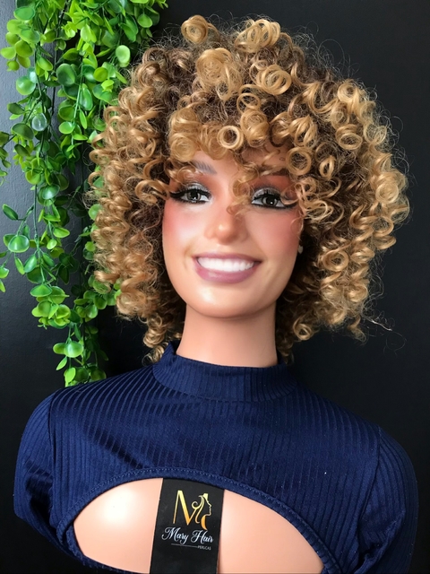 Wig Raquel Fibra Premium Cacheada 25Cm