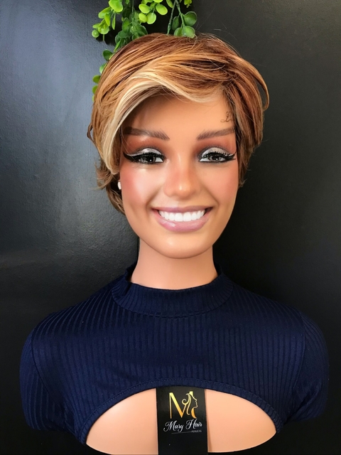Wig Monique Fibra Premium Liso Curta