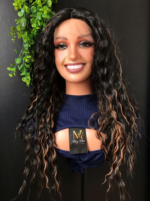 Lace Front Stefany Fibra Premium Cacheado 60cm