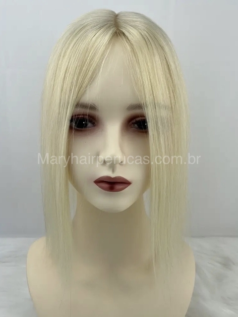 Topo Closure Cabelo Humano Liso 35cm