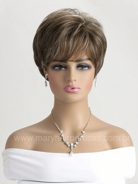 Wig Josi Fibra Premium Liso Curto