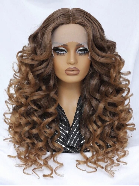 Lace Front Ruth Fibra Premium Cacheada 55cm - comprar online
