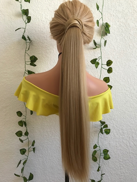 Aplique Rabo de Cavalo Liso Fibra Premium 55cm