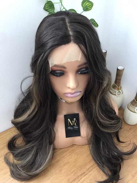 Lace Front Darla Fibra Premium Ondulada 65cm