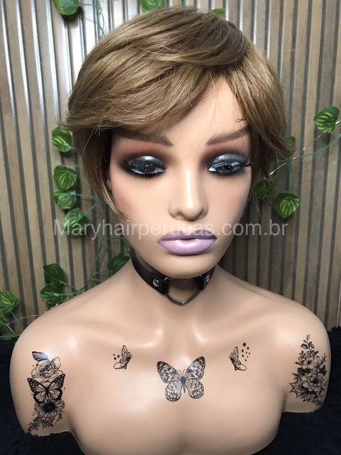 Wig Lu Fibra Premium lisa Curta