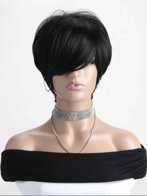 Wig Luana Fibra Premium Liso Curto