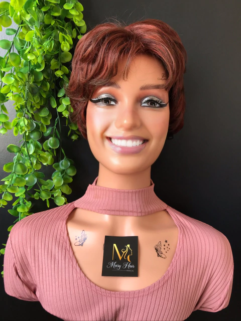 Wig Marta Fibra Premium Lisa Curta